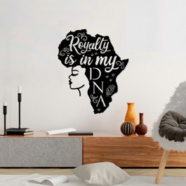 Wallity Royalty Is In My Dna Escultura de Pared Negra